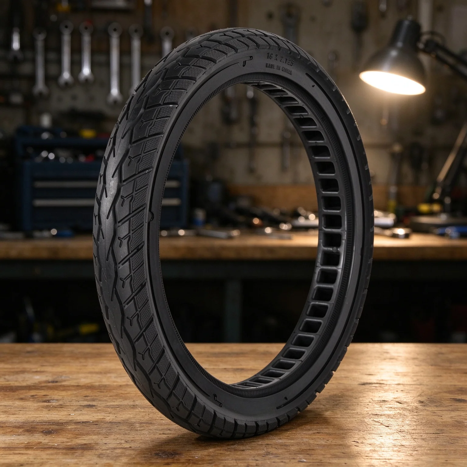 For 16x2.125 Maintenance Free Solid Tire for For 16 Inch Electric Bikes Wheelchairs For and Powered Mobility Vehicles