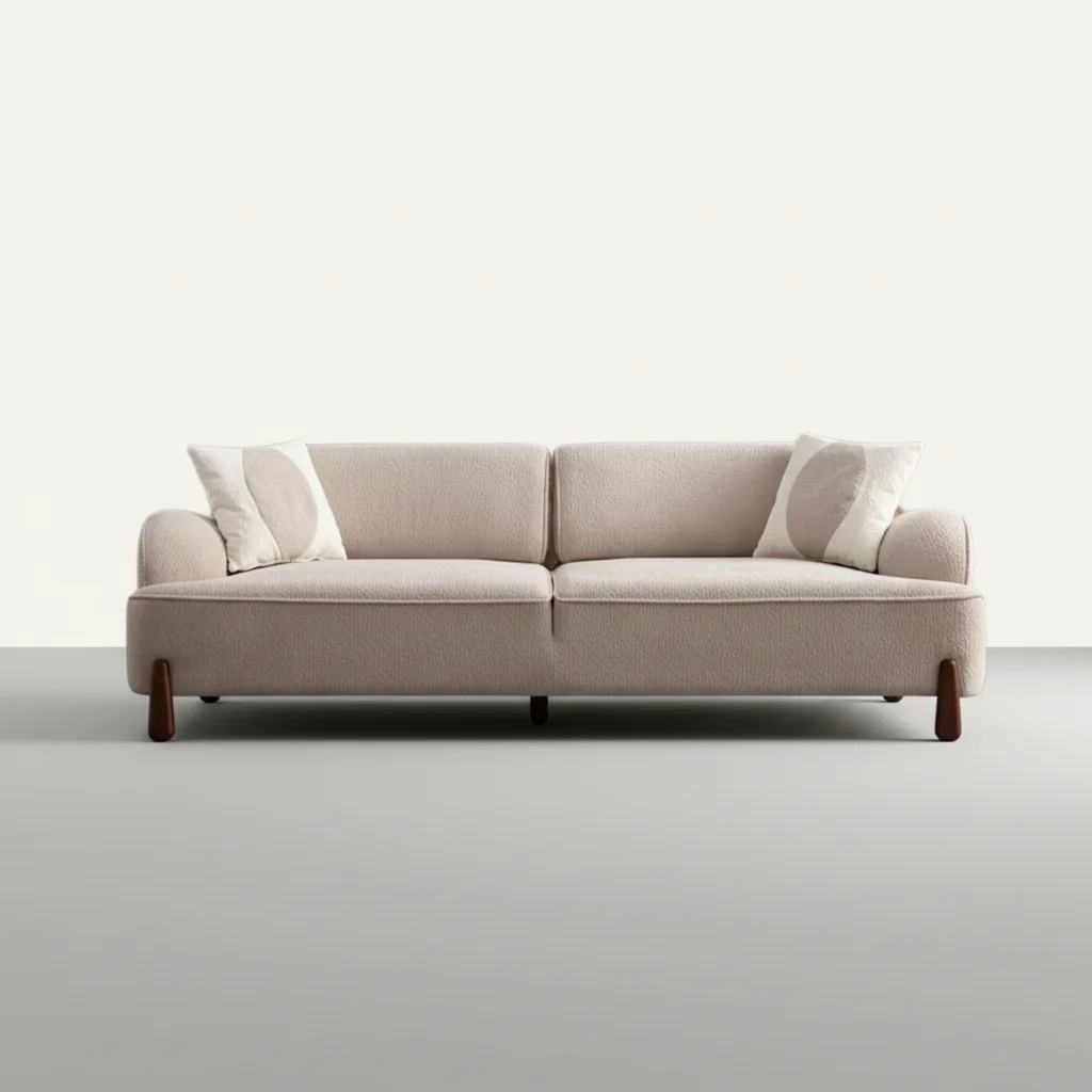 Hotel Emma Extendable Modern Minimalist Fabric Sofa Luxury Upholstered Villa Living Room Contemporary Designer Two Seat L-Shaped