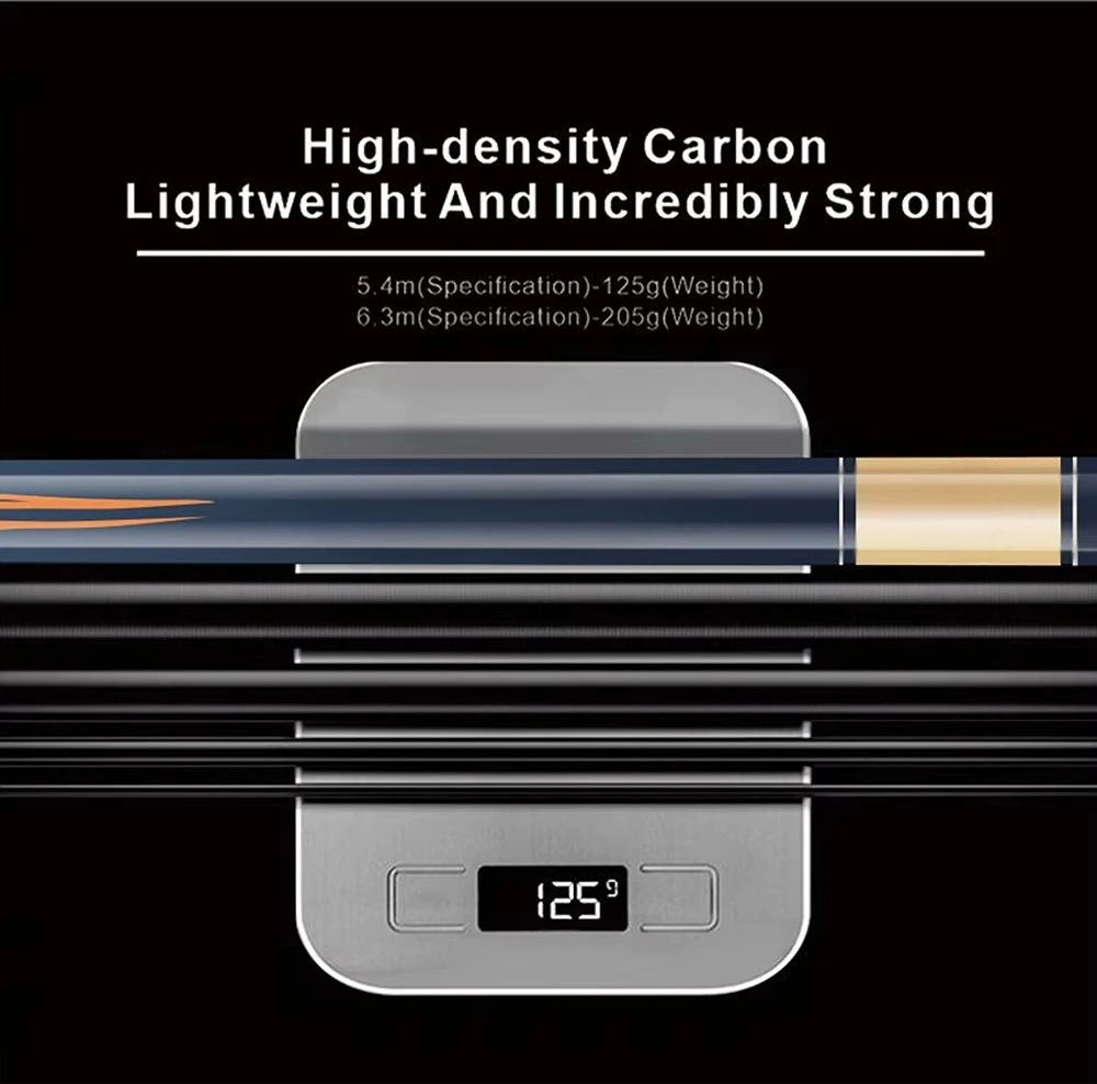 

Taiwan 6.3m Telescopic Carbon Fiber 6 Hard Fishing Rod Competition Fishing Rod Leisure Rod