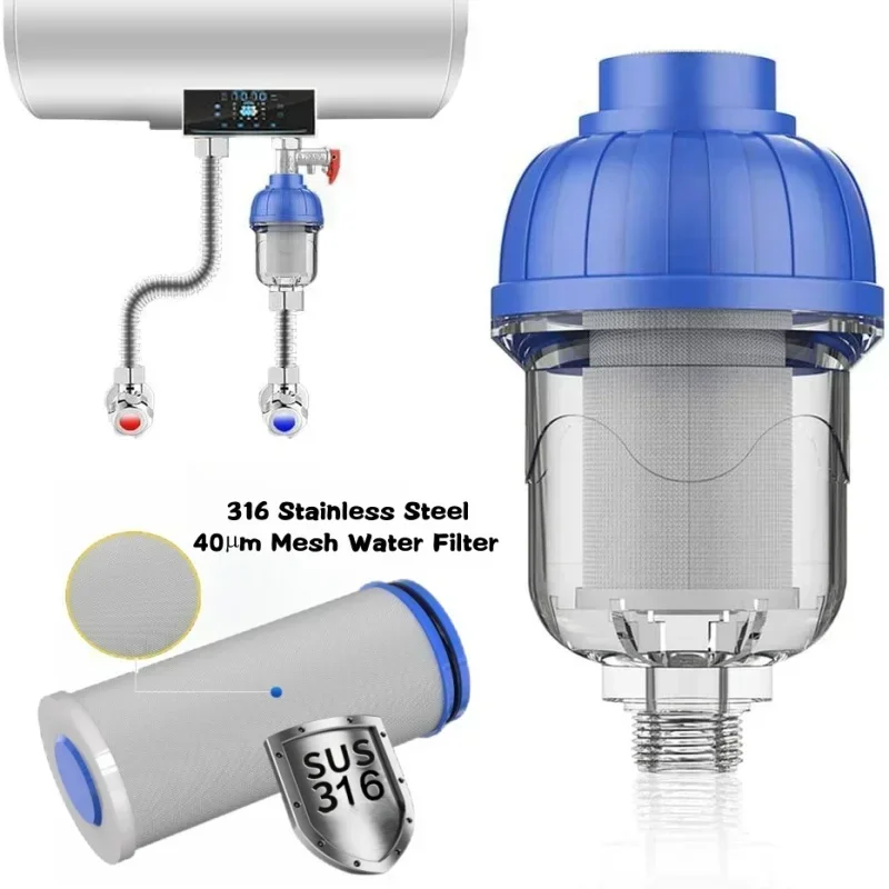 New 316 Stainless Purifier Filter Water Heater Shower Head Washing Machine Tap Scale Strainer Kitchen Bathroom Accessories