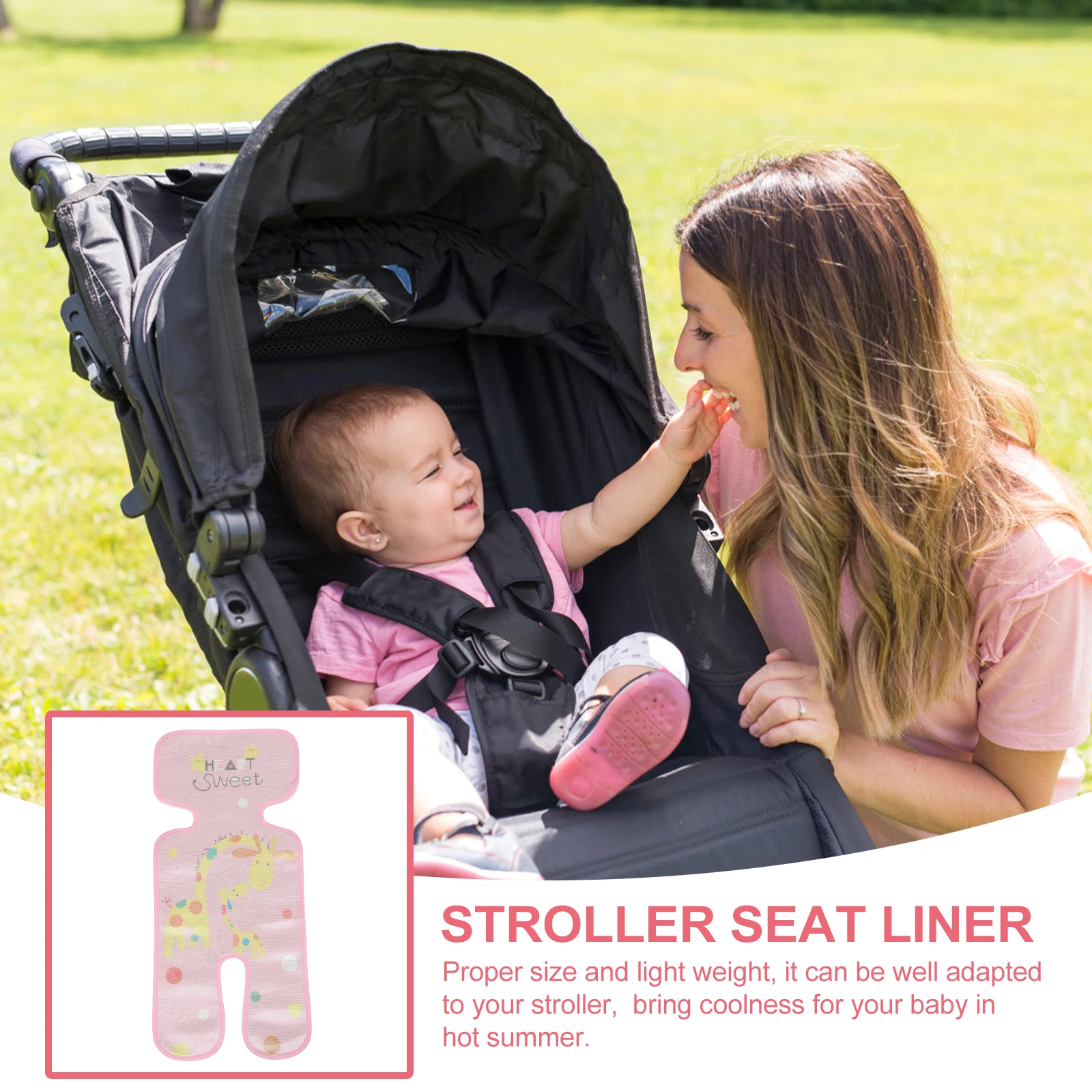 

Ice Silk Stroller Seat Cushion Baby Cooling Mat Foldable Lightweight Breathable Car Pad Anti for Newborn Kids 0 3 Years