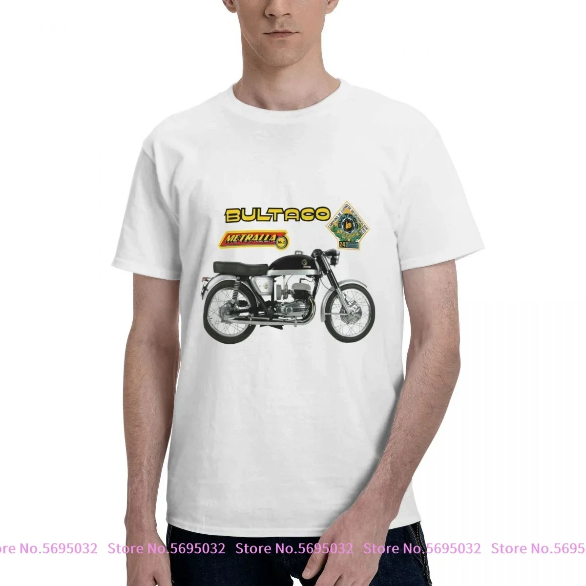 Top Bultaco Metralla Mk2 Motorcycle T-shirt Tee Trend Hipster Shirt All-Match