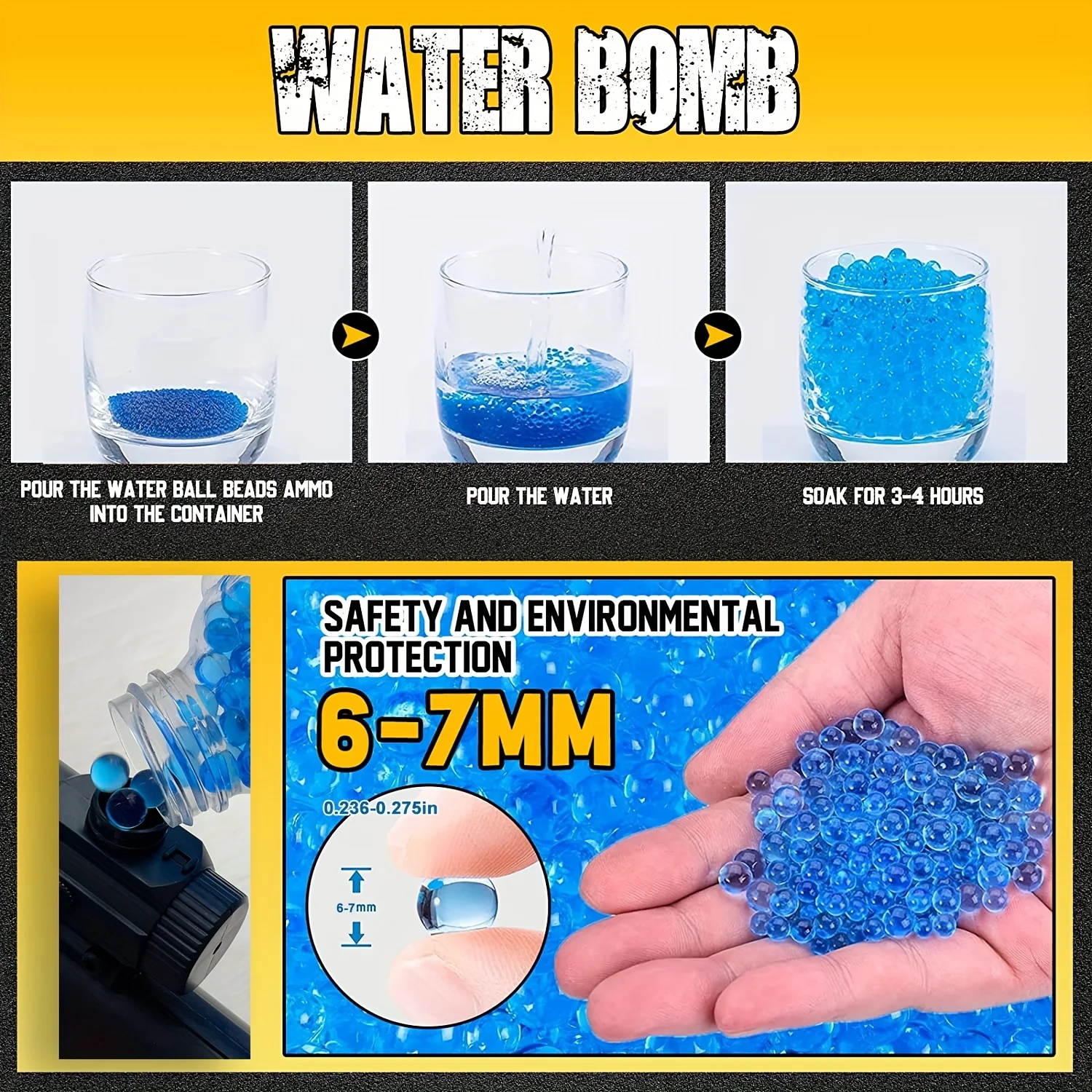 대상이 있는 미니 수동 블래스터, 충전되지 않은 장난감 총 권총, 6-7mm 구슬 및 6mm Bbs 탄약, 야외 팀 슈팅 게임에 적합