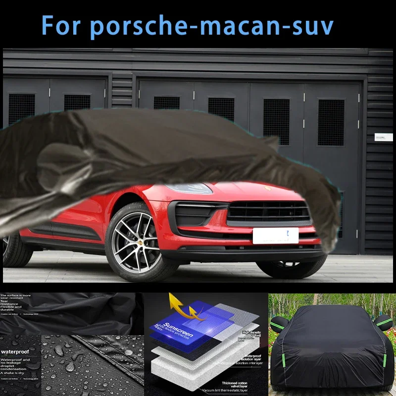 

For porsche-macacn-suv Outdoor Protection Full Car Covers Snow Cover Sunshade Waterproof Dustproof Exterior Car accessories