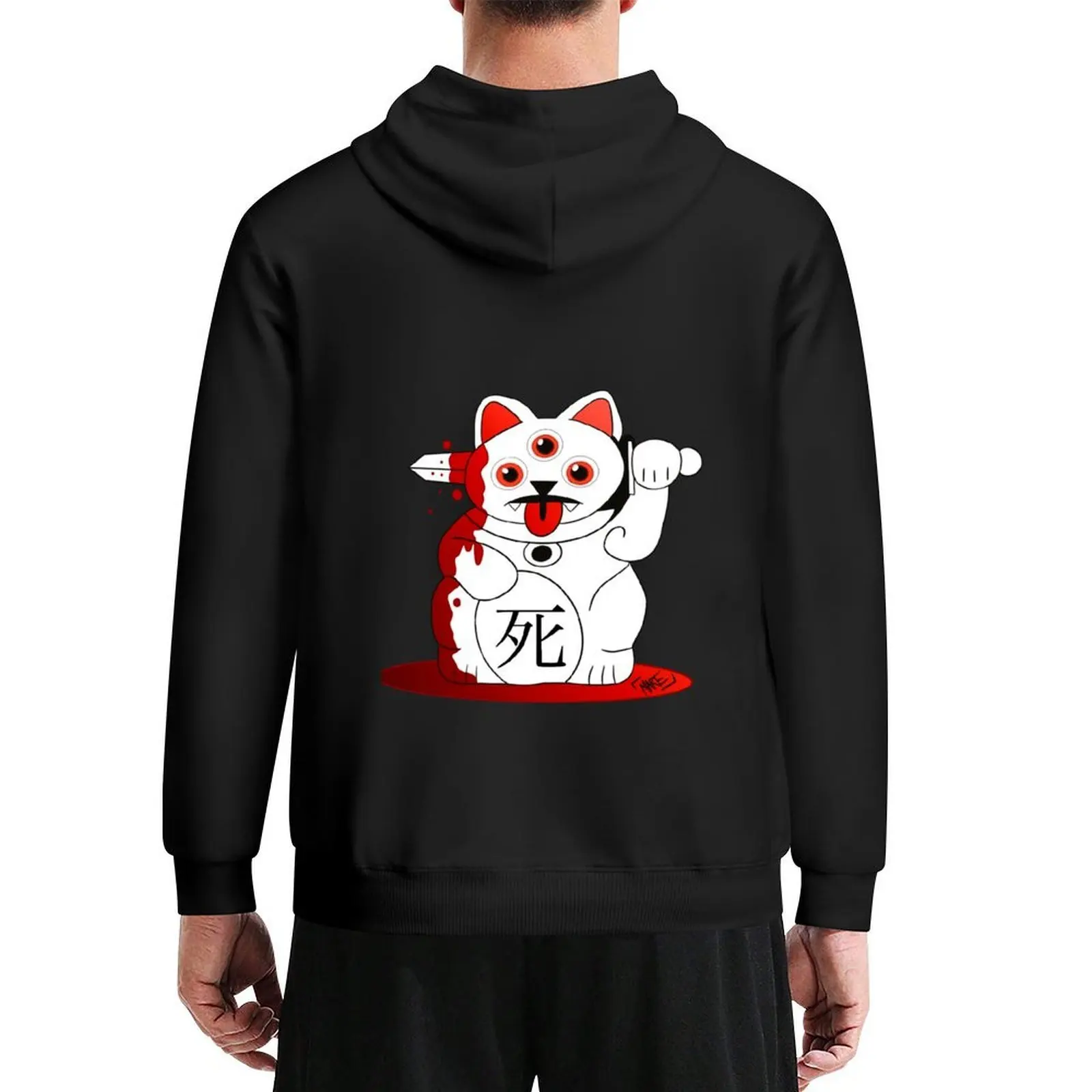 

Dead maneki neko @Marte Hoodie men clothing korean style clothes men's autumn clothes fashion men hoodies for men