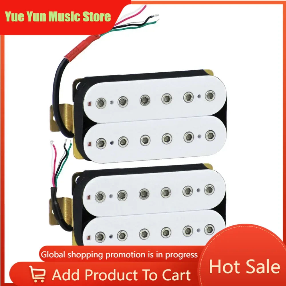 

Electric Guitar Pickup Set Humbucker Neck Bridge Ceramic Magnet Guitar Parts Black White Choose for Electric Guitar