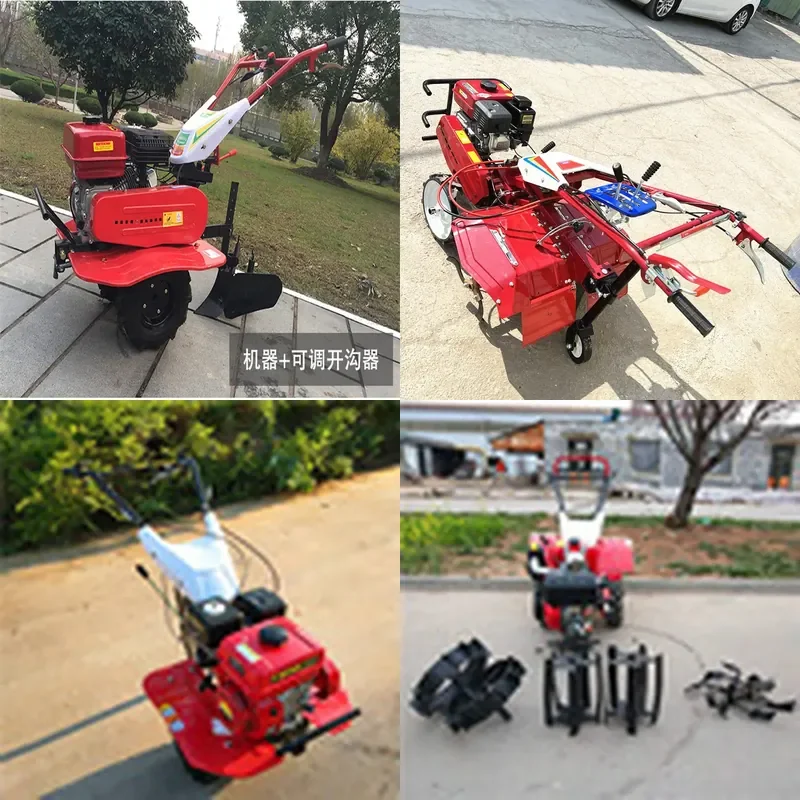 Multifunctional Weeding and Trenching Rotary Tiller for Diesel Soil Cultivation and Ridging Machine Plowing and Tilling