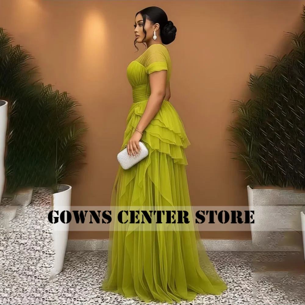 Op maat gemaakte olijfgroene g - Elegant Satin Evening Gown Split recensie en prijs