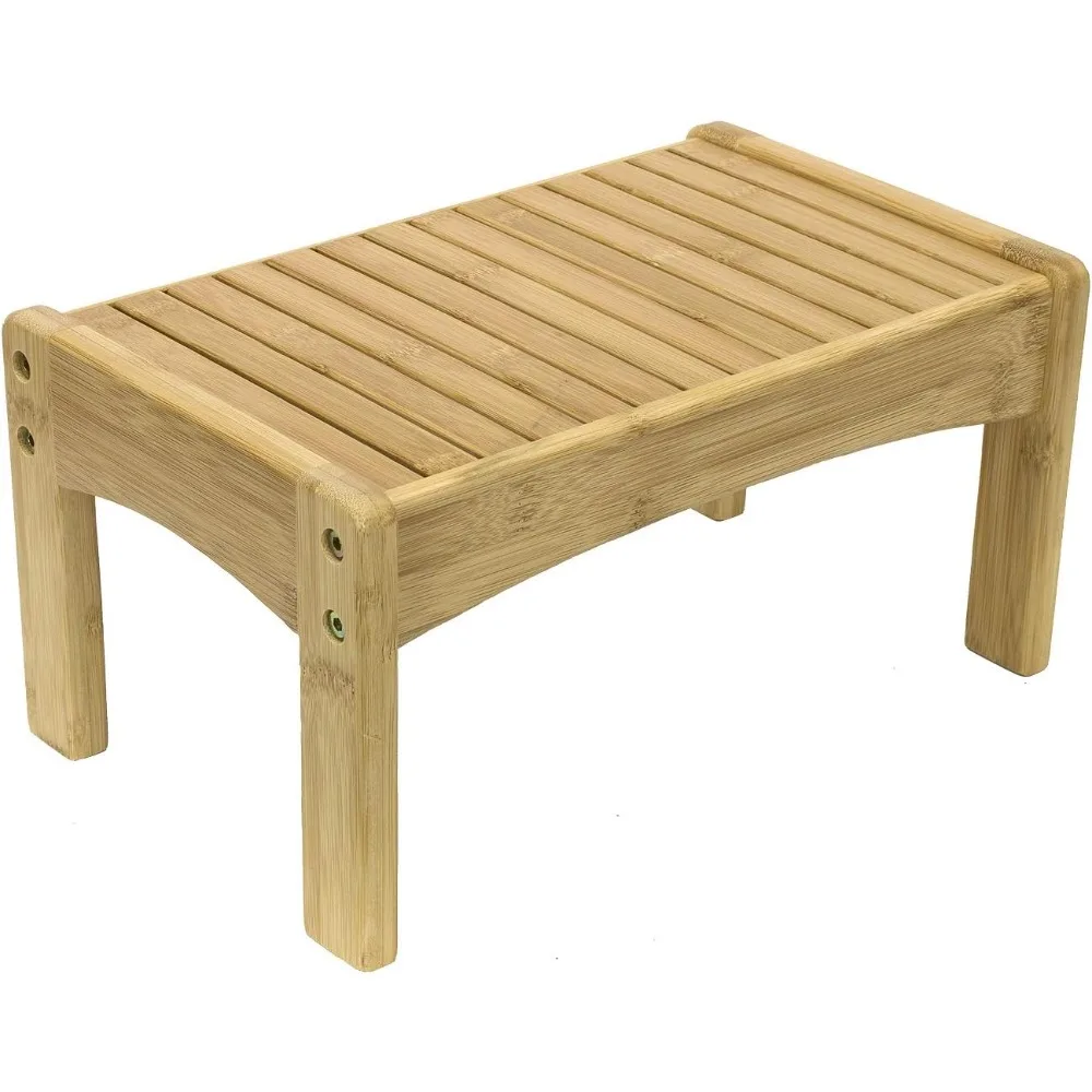 

Small Bamboo Step Stool - Wooden Foot Rest Stool & Potty Training Stool for Kids Toddlers