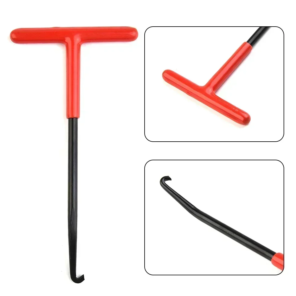 T-Handle Spring Hook Extrator Ferramenta para Motocicleta Tubo de escape Freio de tambor Mola de sapato para molas laterais, Remoção de algodão Pin