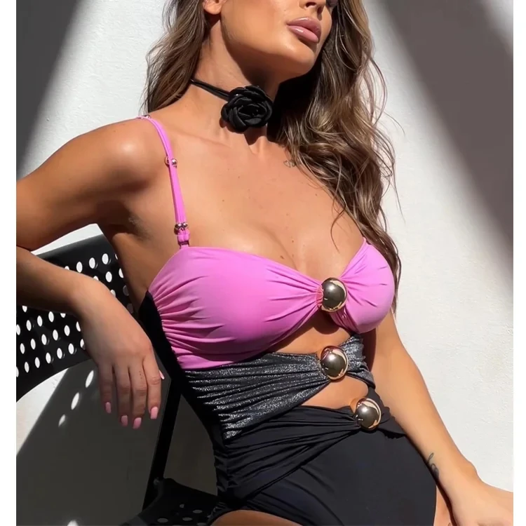 2024 Trend luxury Women\'s Two piece One Piece Swimsuit beach Vacation Swimwear Beachwear Bathing Suit  bikini Sets two-piece