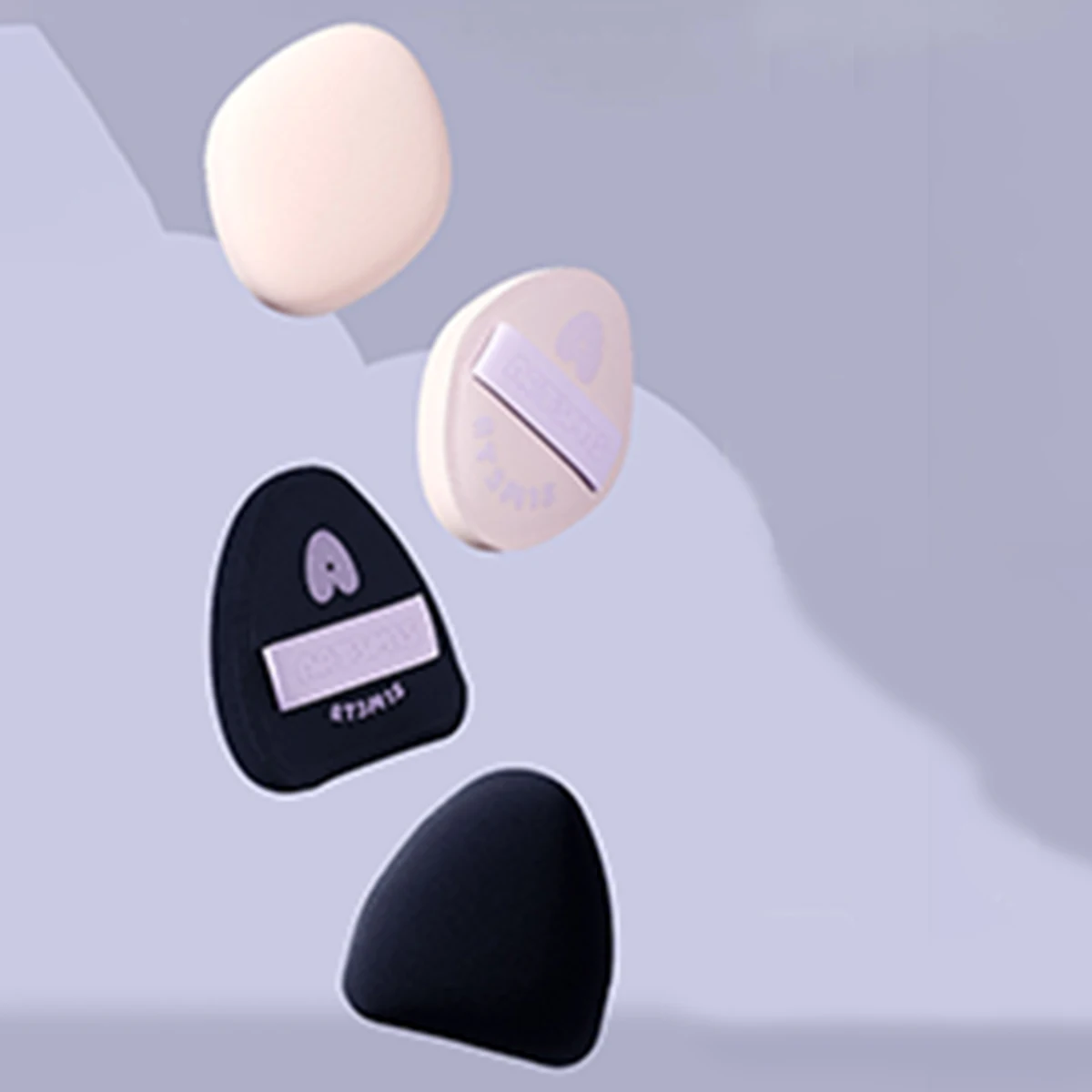 Nieuwe Convex Mist Poederdons Nat Zwart Dun Dun Kleine Oor Poederdons Bottom Make-up Poederdons