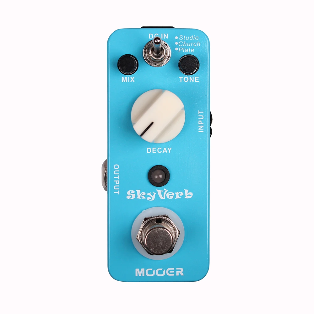 

MOOER Skyverb Guitar Effect Pedal Digital Reverb 3 Reverb Modes Studio Church Plate True Bypass Full Metal Shell Guitar Pedal