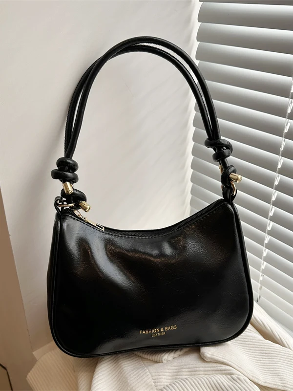 

Korean Sle Versatile Underarm Bag Women's New 2025 Summer mat Tote Bag oulder Bag Soft PU Pure Color Casual