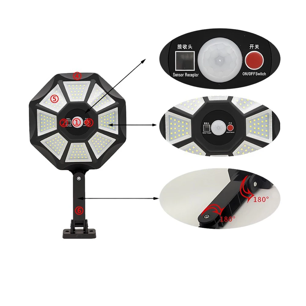 For Outdoor Solar Courtyard Light for Streets Parking Lots Pool Areas Patios and Garden Walkways With Automatic Light Activation