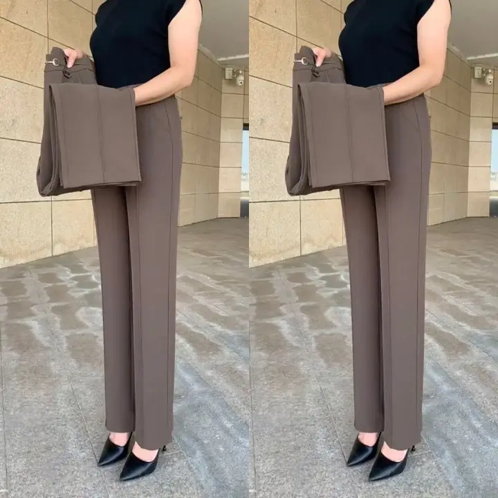 

Ladies High Waist Straight Leg Loose Casual Pants Thin Summer Wide Leg Pants Elegant Mom Jeans Comfortable Fashionable Trousers