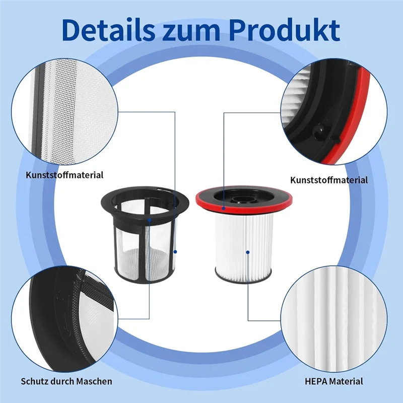 

A98I-For Unlimited 6 Replacement Parts- 2 Filters For Vacuum Cleaner Accessories