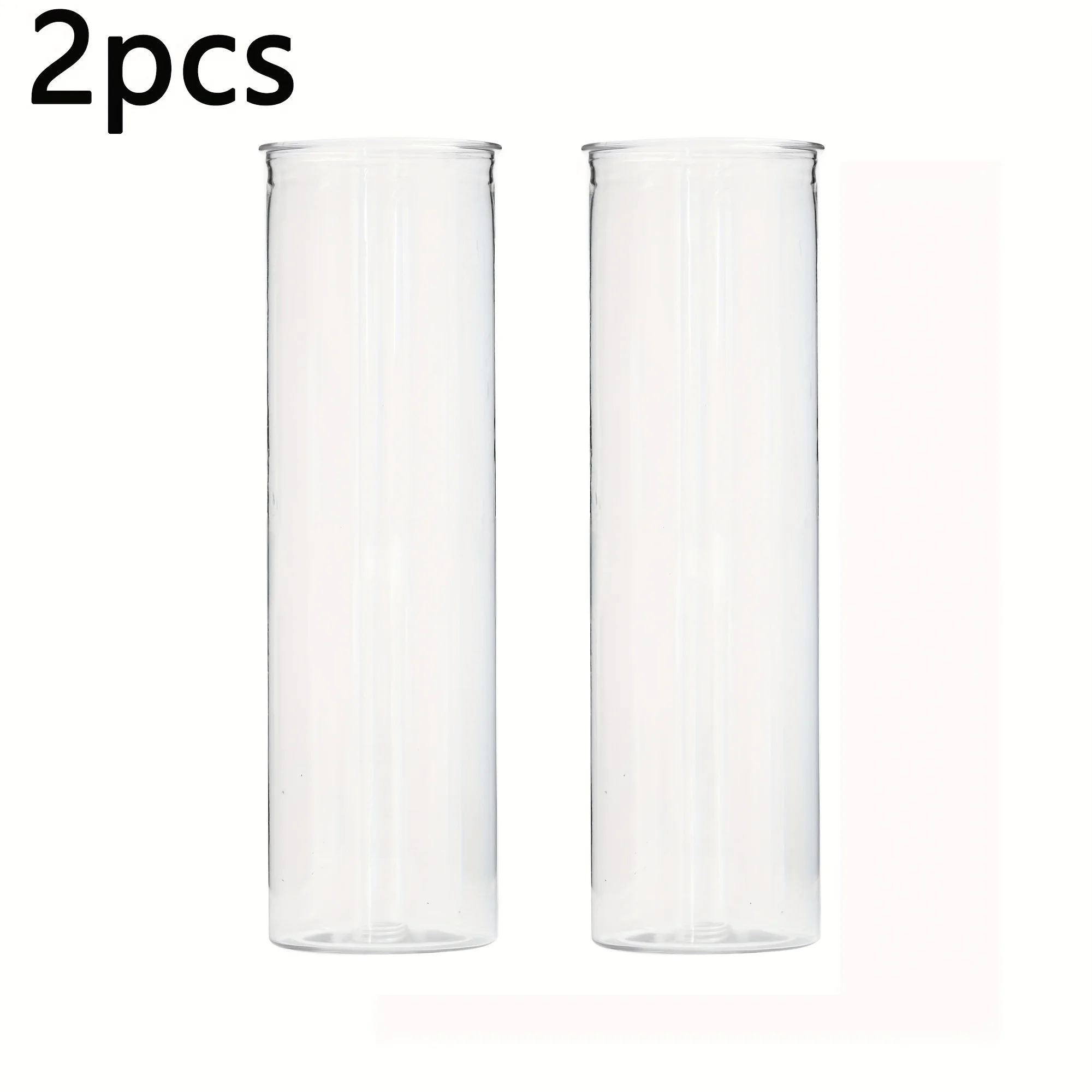 2pcs Plastic Flower Vase Transparent Plastic Cylinder Vase for Parties Home Decor Weddings & Baby Showers Party Decor Christmas