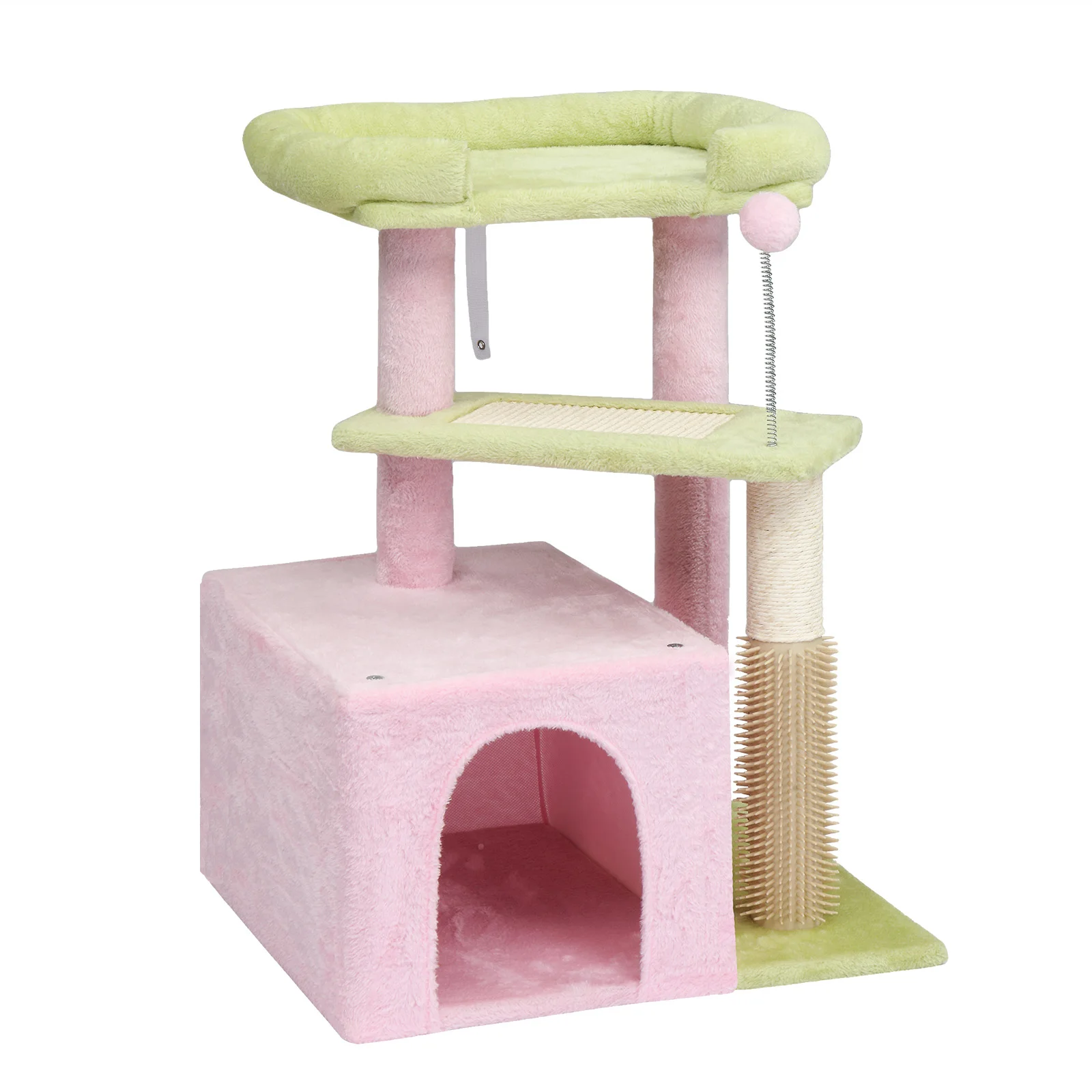 Arbol-de-275-pulgadas-torre-multinivel-con-poste-rascador-y-almohadilla-condo-acogedor-cama-superior-acolchada-para-gatitos-y-interiores