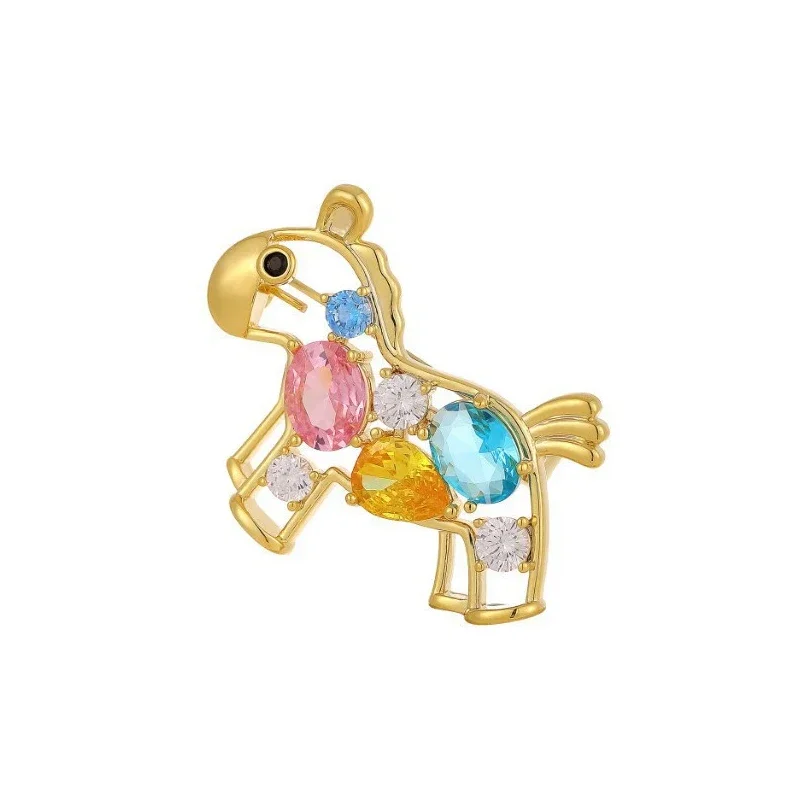 Lovely Horse Brooch for Men Women Fashion Horse Animal Brooches Pins Jewelry Trendy Accessories Birthday Gifts 2026