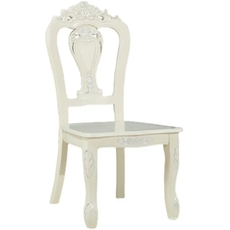 

European dining chair backrest solid wood home restaurant eating modern
