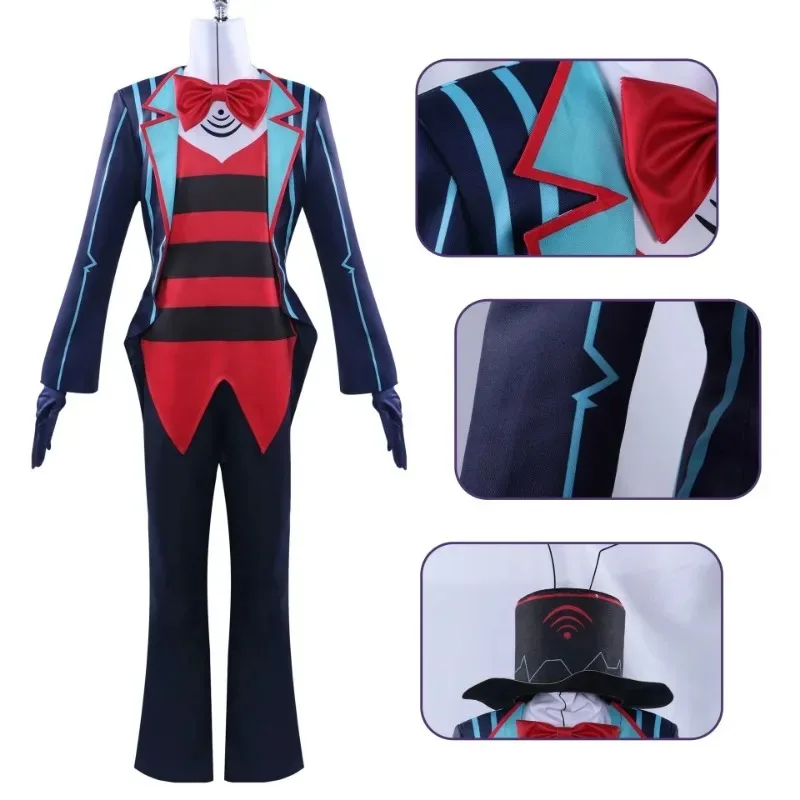 Красное пальто, рубашка, брюки, униформа, карнавальный костюм на Хэллоуин, карнавальный костюм для отеля Хазбина, Чарли Морнингстар, Люцифер, ангел, Аластор