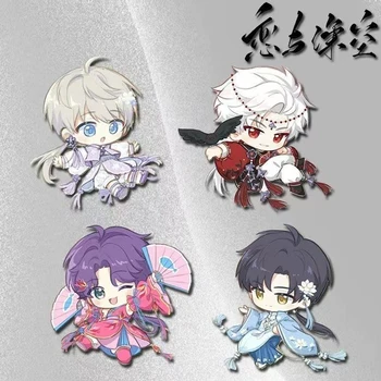 Game Love En Deepspace Xavier Zayne Rafayel Sylus Cosplay Broche 4 stks/set Kawaii Acryl Badge Reversspeldjes Tas Accessoires Prop