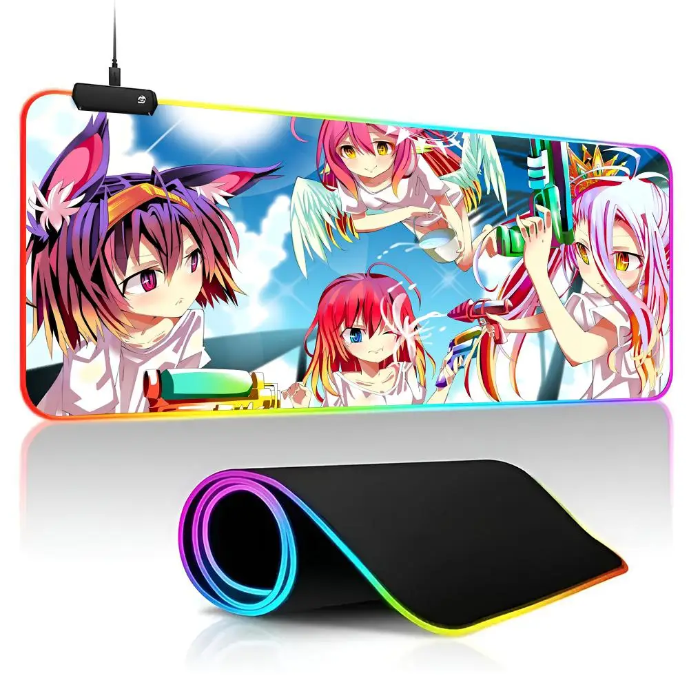 Imagem -06 - Led Luminous Mouse Pad para pc Game Pad Tapete de Teclado Desk Pads Gaming Mousepad Nenhum Jogo sem Vida 40x90cm