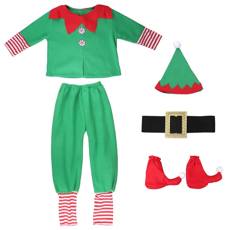 بيتر بان عيد الميلاد الجان الأطفال تأثيري البدلة بنين بنات زي فستان الحفلات وتتسابق مع قبعة حزام أغطية الأحذية