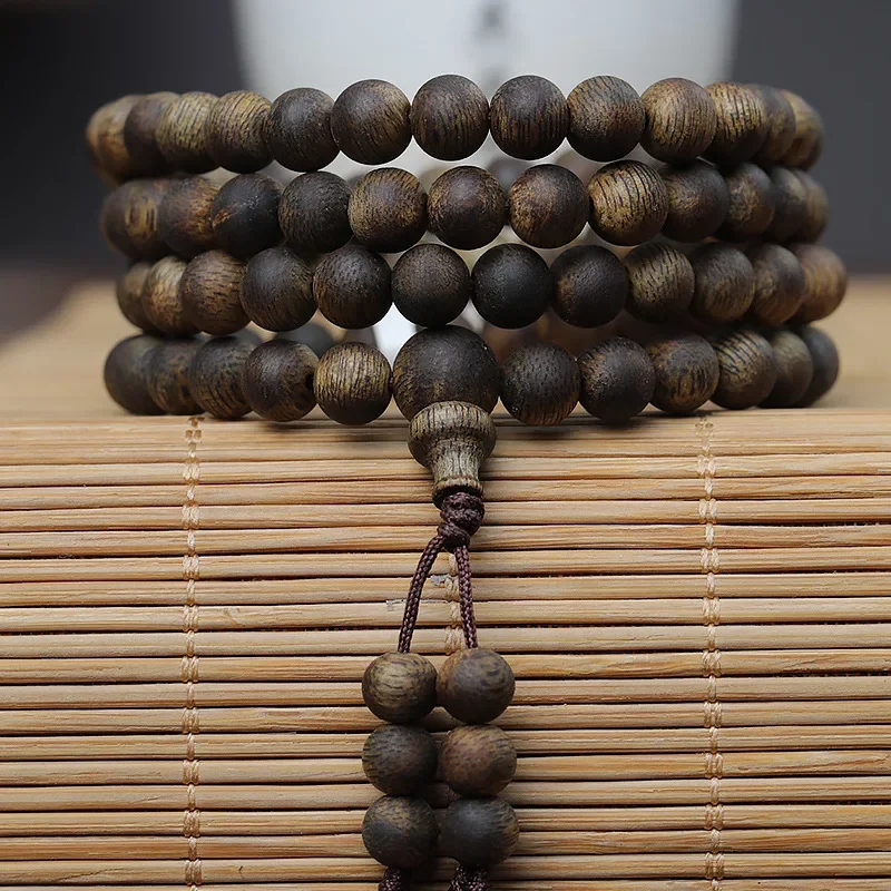 

Yingge Lvqinan Vietnam Nha Trang Submerged Eaglewood Bracelet Buddha Beads 108 Wood Amusement Article Bracelet