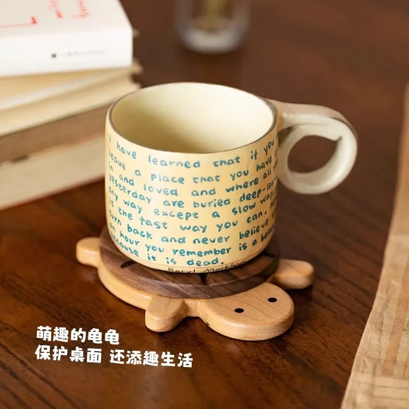 Turtle coaster heat insulation and anti-scalding set ornament turtle coaster teacup bowl mat