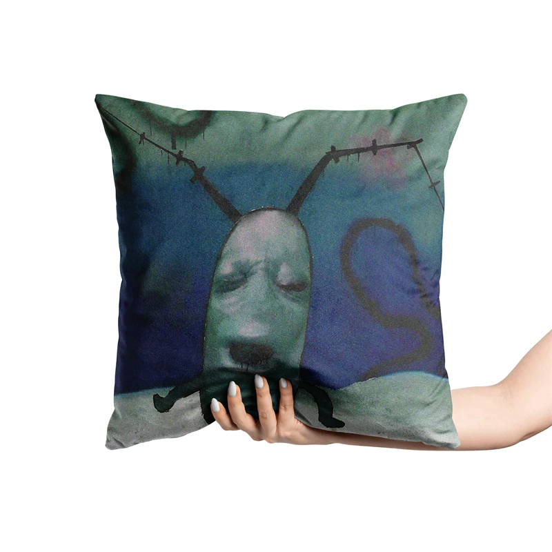 Aertemisi 18\'\' x 18\'\' Cursed Plankton Meme Square Throw Pillow Cushion Covers Cases Pillowcases 45cm x 45cm