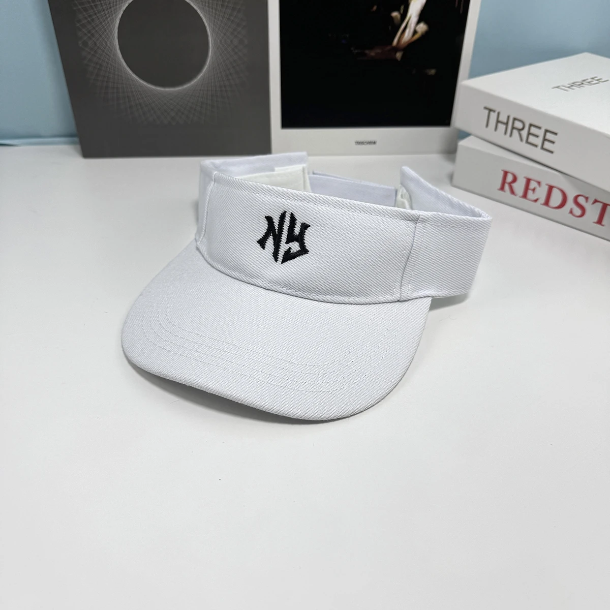 Neuer Sport-Sonnenhut mit New York Schriftzug für Damen und Herren, Verstellbarer Schirmmütze, Tennis, Baseball, Golf Sport S – Detail 3