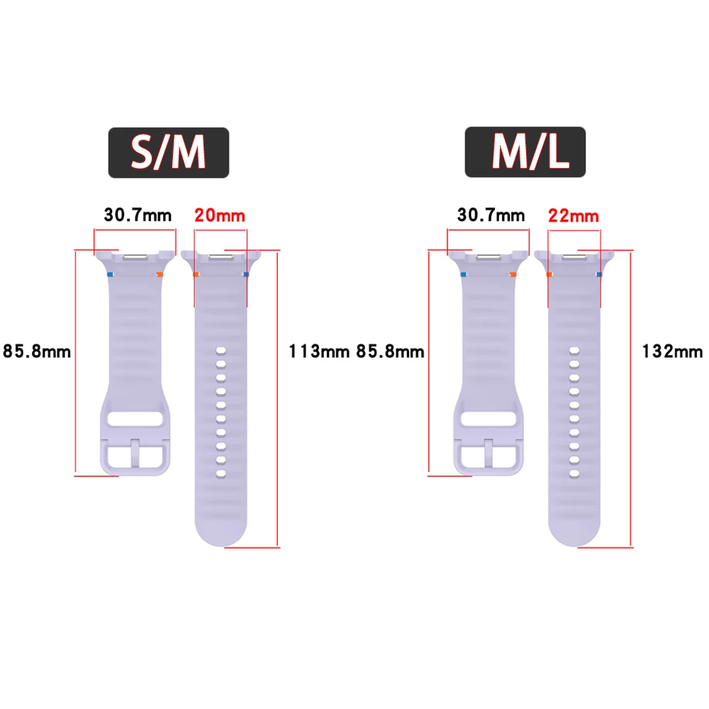 Спортивная резинка для Samsung Galaxy Watch 8, 40 мм, 44 мм, сменный оригинальный ремешок Galaxy Watch8, классический браслет 46 мм, аксессуар
