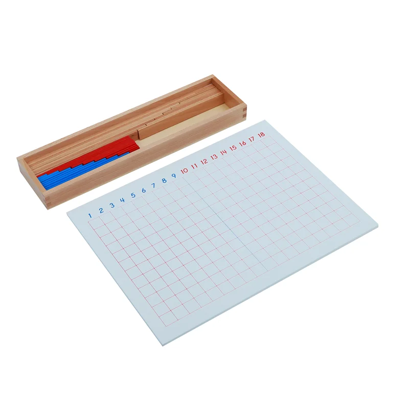 Juego de tablero de tira de resta Montessori, juguetes educativos de matemáticas, mesas de herramientas de aprendizaje aritmético, material didáctico de matemáticas