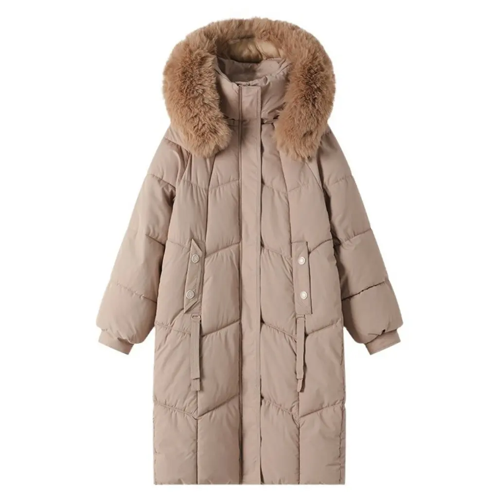 

Women's Mid-length down Cotton-padded Jacket Over-the-knee Explosions New Korean Fashion Thickened Winter Coat