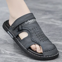 Men's casual baotou sports sandals summer outdoor cool beach shoes Anti slip soft sole breathable fashion dual-purpose slippers