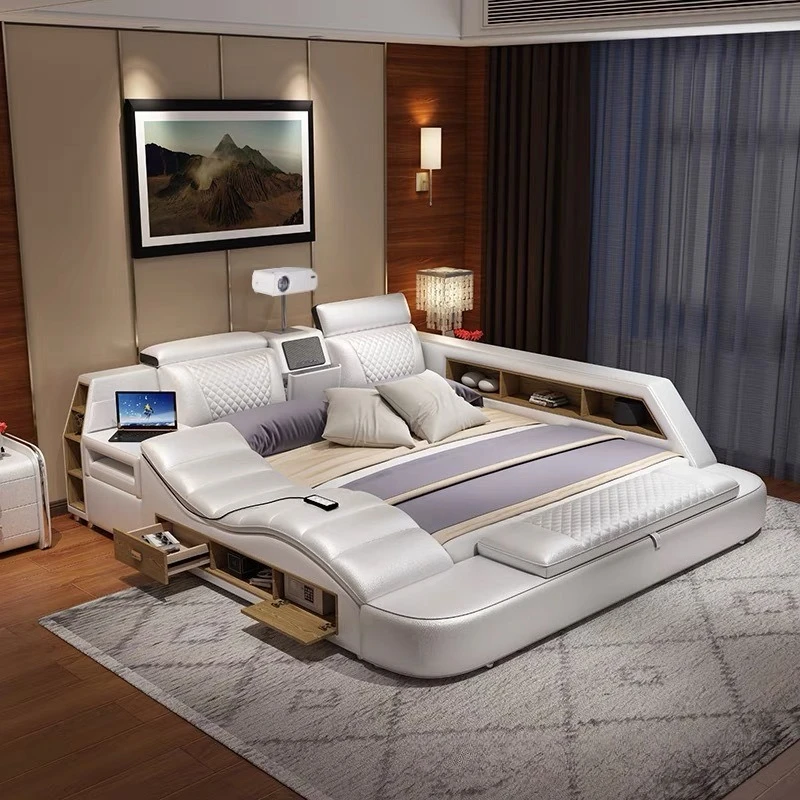 Inner Massage Portable Bed Mattresses Decoration Lit Luxe 180X200 Cm Bed Frame Storage Modern Letto Matrimoniale Home Furniture