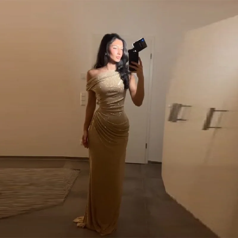 Francuska romantyczna sukienka maxi, elegancka, modna, cekinowa, dopasowana sukienka damska, jesienna, luksusowa, błyszcząca, skromna, vintage, na imprezę.