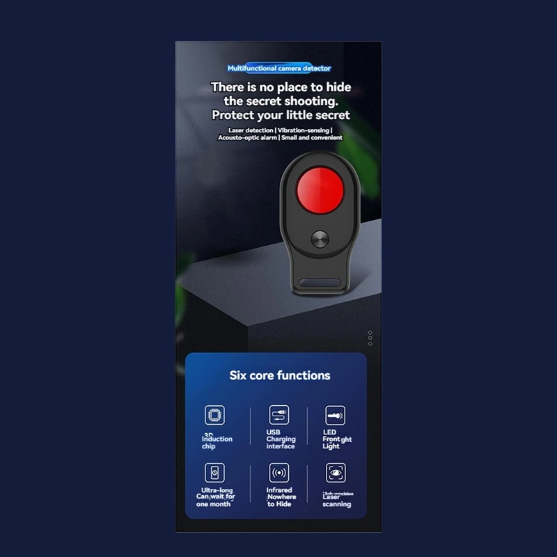 Противоугонный детектор, светодиодная ИК-сигнализация для отелей, аренды, путешествий на открытом воздухе, антискрытая камера, устройство безопасности