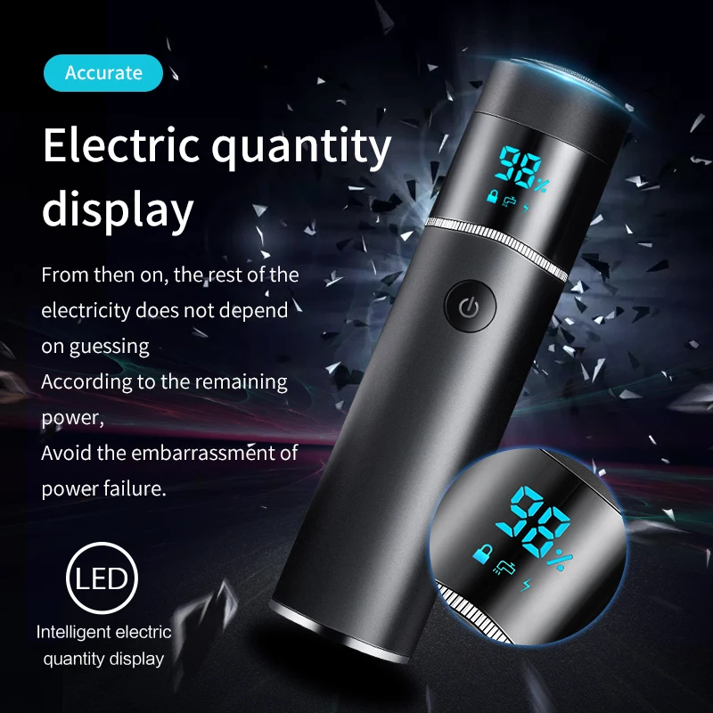 

Электробритва для мужчин из алюминиевого сплава, водонепроницаемая (IPX7), беспроводная, перезаряжаемая.