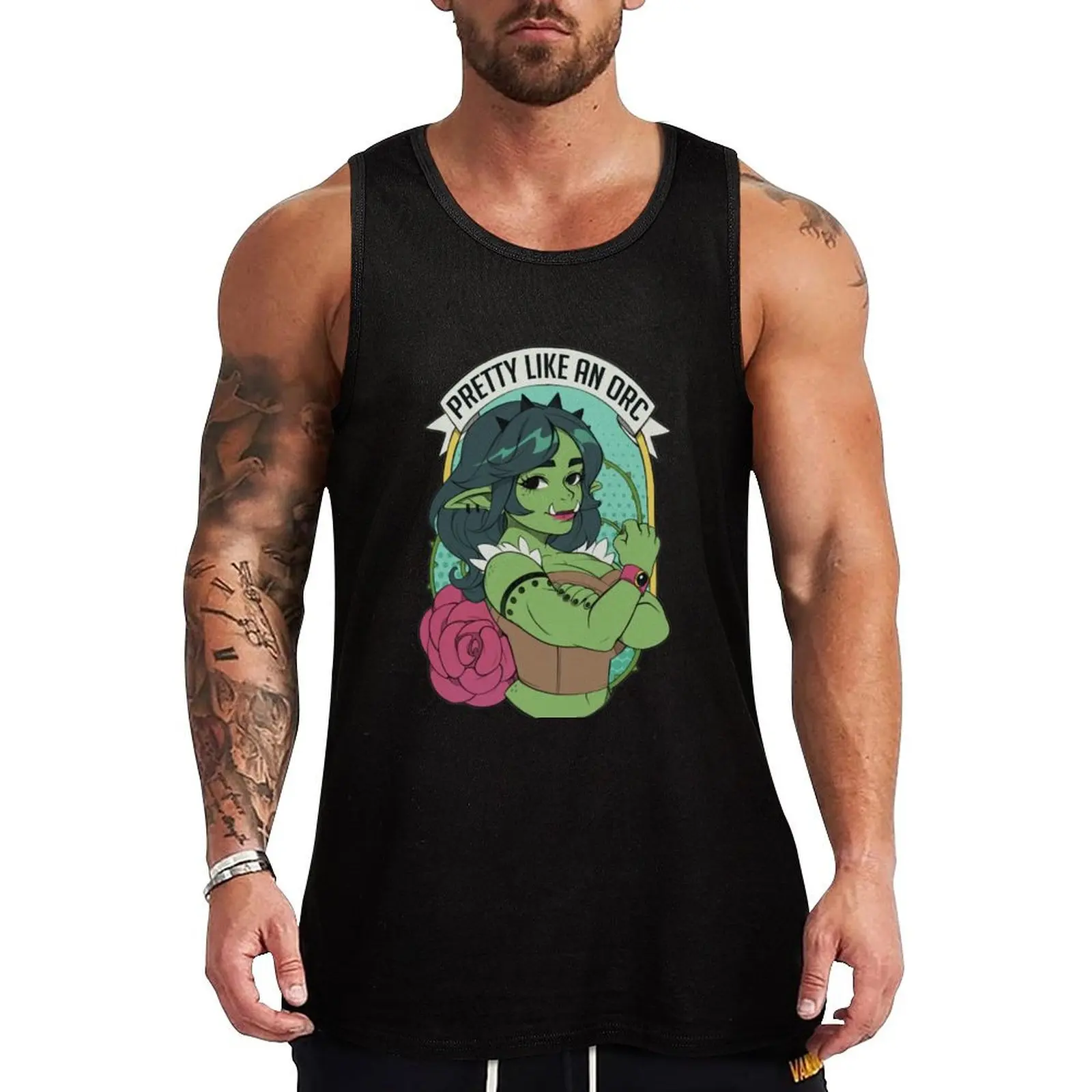 

Pretty Like an Orc Tank Top sleeveless shirt man gym clothes man fitness Sleeveless T-shirt Sports clothing