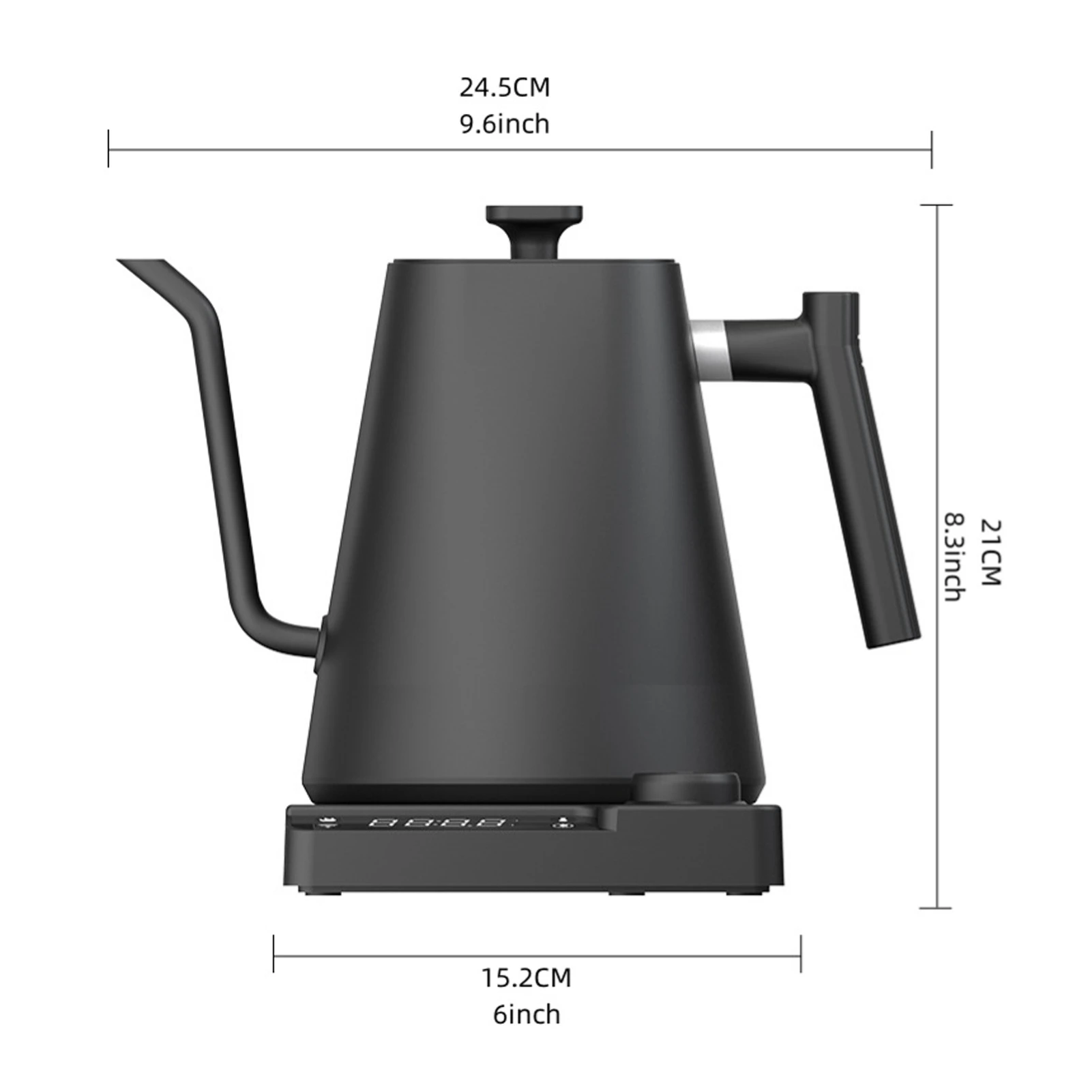 

Gooseneck Electric Kettle 1200W Hand Brew Coffee Pot for Home Office Use Versatile 110V/220V