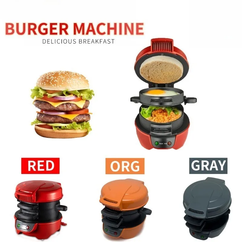 Multifunctional Breakfast Maker Hamburger & Toast Machine Electric Griddle for Fried Egg Bread Baking At Home