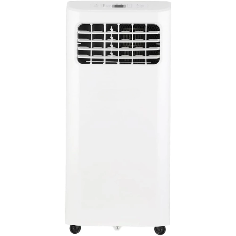 Aire acondicionado 5000-BTU DOE (115 voltios) con ventilación blanca, mando a distancia, enfria 150 pies cuadrados, 3 modos (refrigeración, ventilador, deshumidificador)