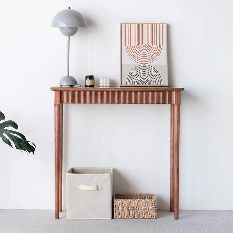 Vintage Classic Console Table Nordic Mid Century Practical Elegant Console Table Aesthetic Against The Wall Bureau Furniture