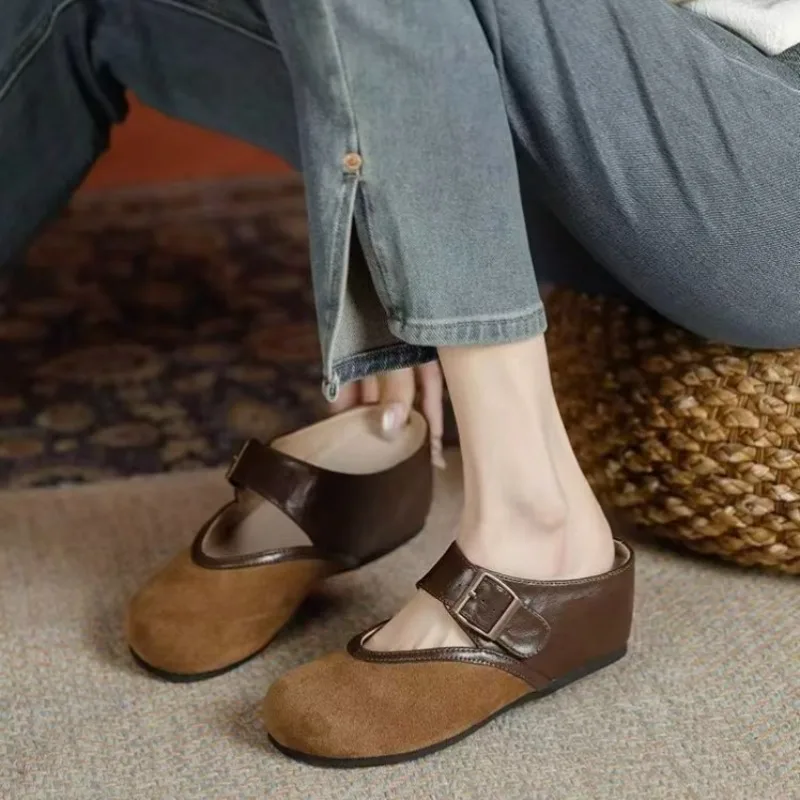 

Новые роскошные женские туфли, увеличивающие рост, модная обувь в стиле ретро, женские тапочки с носком 8 см