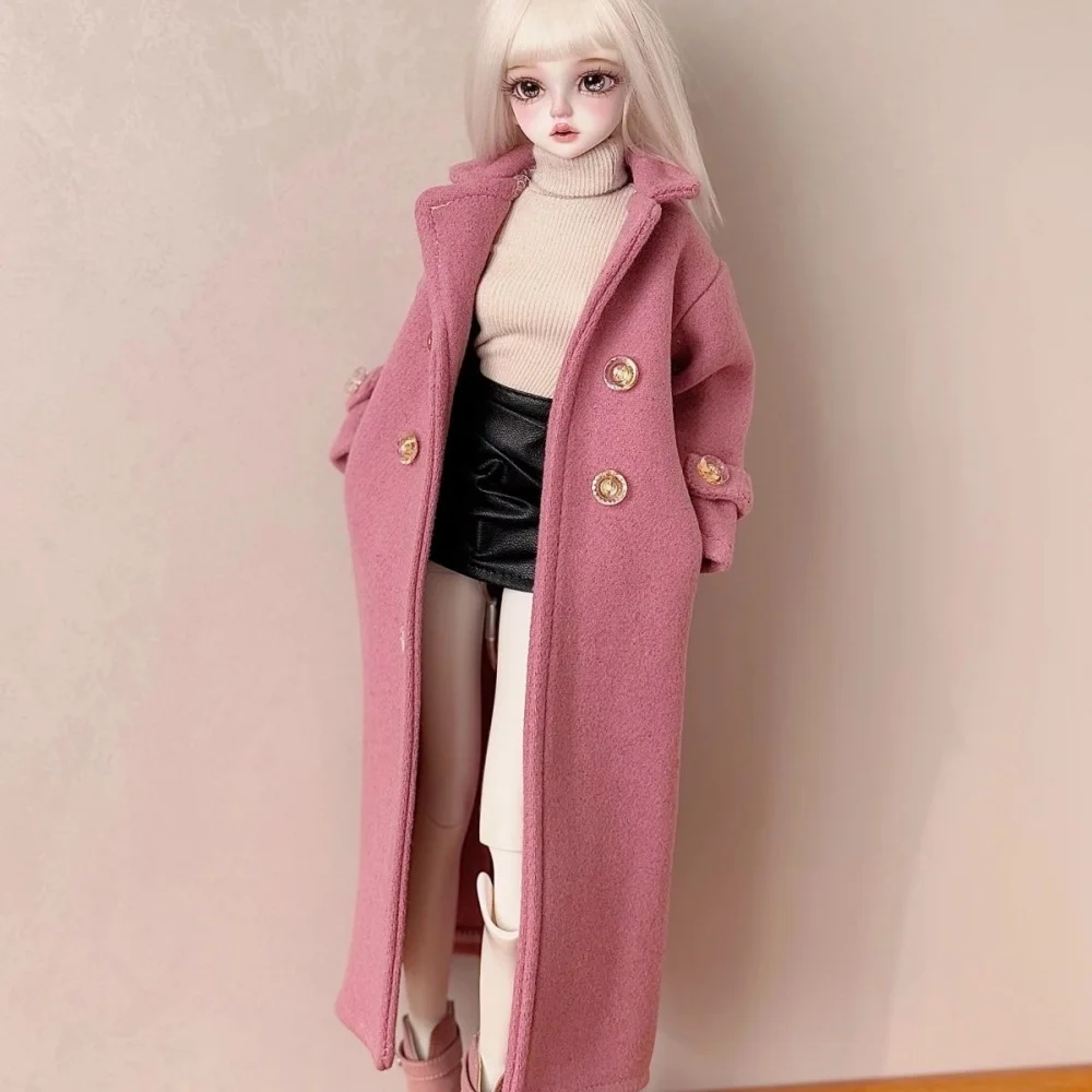 bjd doll clothes suitable for 1/4 size long loose wool coat coat multi-color optional doll accessories