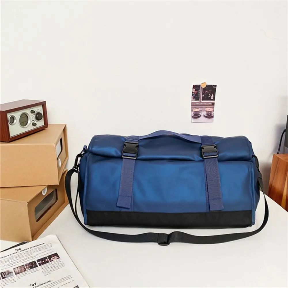 Casual Nylon Travel Duffel Bag Portable Wet Dry Separation Travel Luggage Bag Large Capacity Durable Shoulder Bag Travel