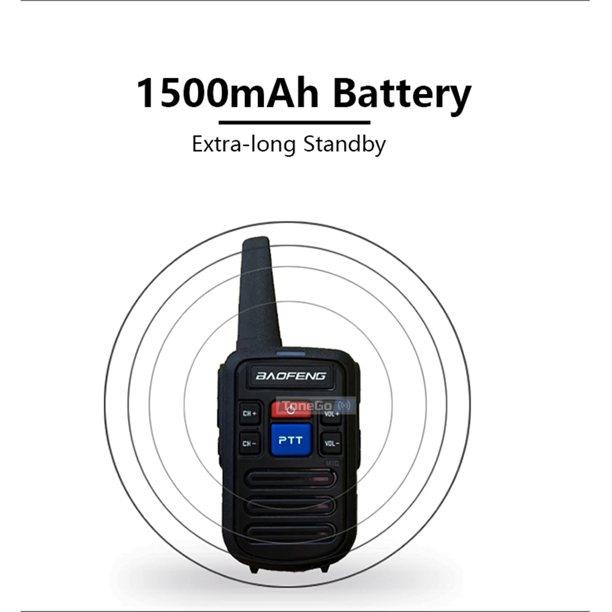 2/4 Buah Baofeng Mini Walkie Talkie BF-C50 Dual PTT UHF 400 ~ 480MHz Pengisi Daya Tipe C HF Transceiver Jarak Jauh Radio CB Ham Portabel